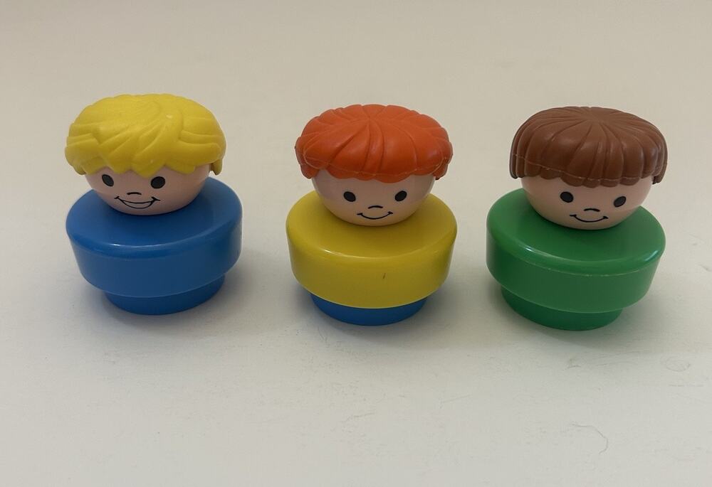 1990 Fisher Price Chunky Little People Figures Toys Mixed Lot of 3 Vintage